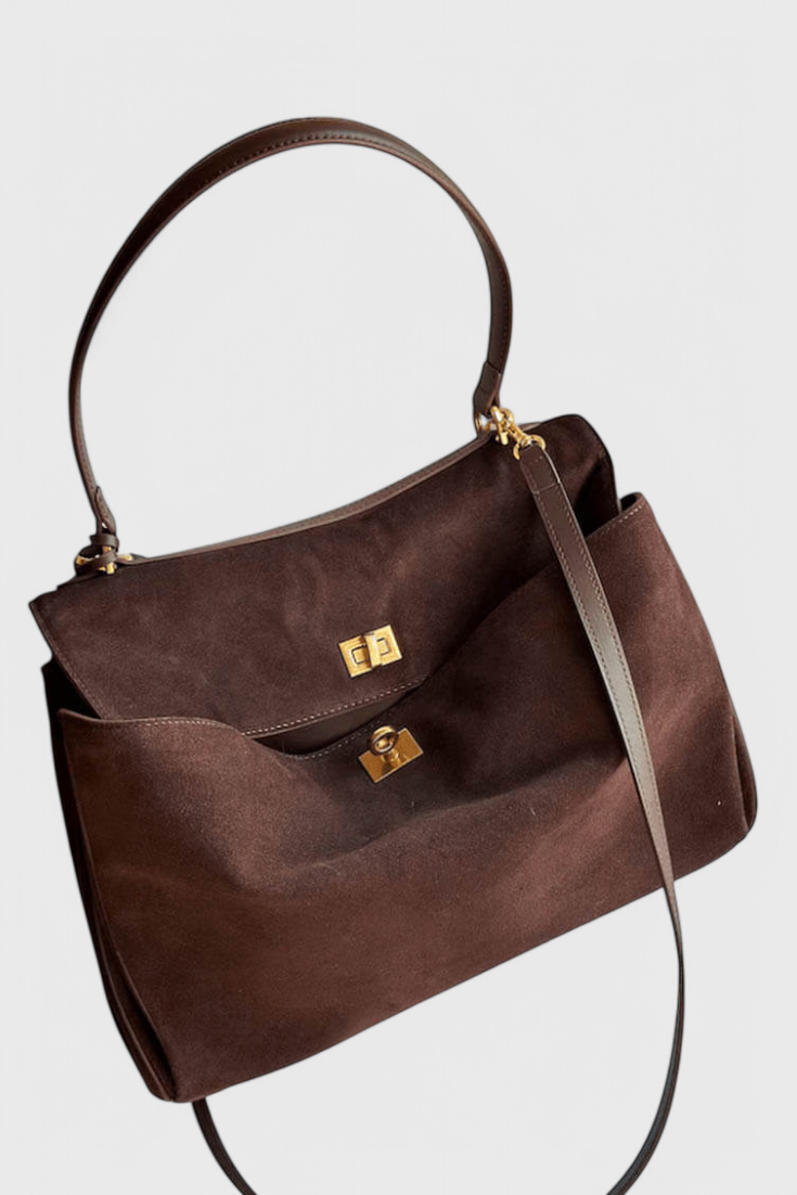 Henna Suede Shoulder Bag