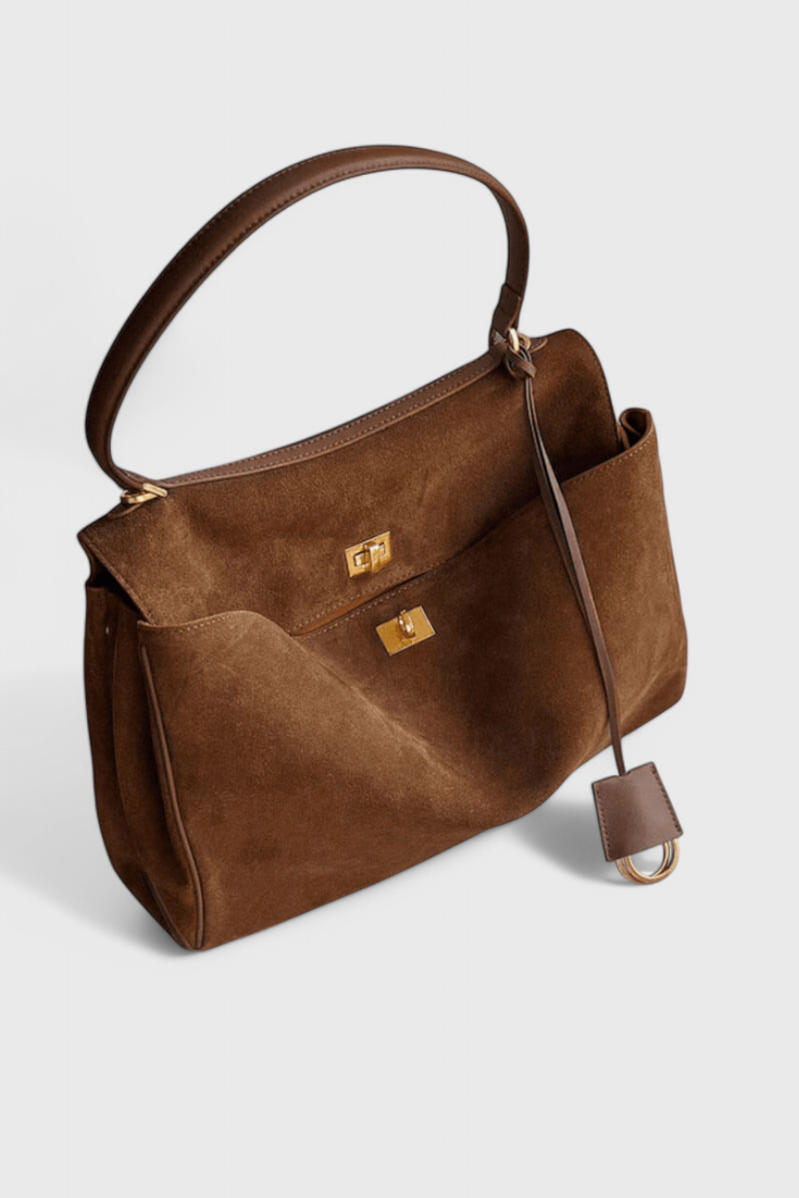 Henna Suede Shoulder Bag