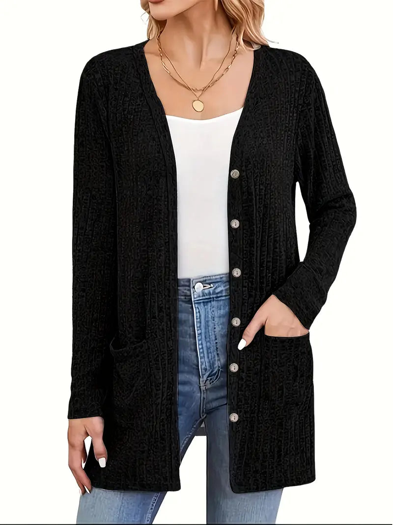 Nahlani | Cozy Long Sleeve Cardigan