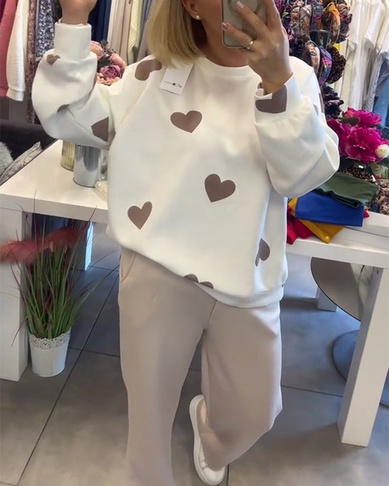 Mila | Stylish Heart-Pattern Sweater