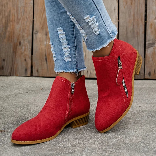 Ambreline | Classic Leather Ankle Boots