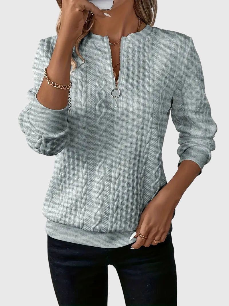 Nora | Elegant Half Zip Sweater