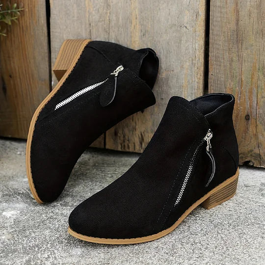 Ambreline | Classic Leather Ankle Boots