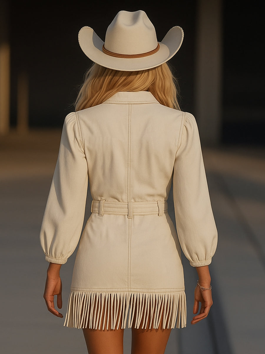 Marise | Retro Tassel Mini Dress