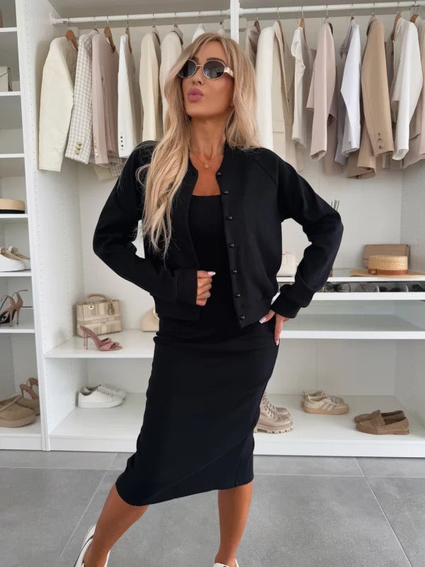 Romy Dress and Cardigan Set