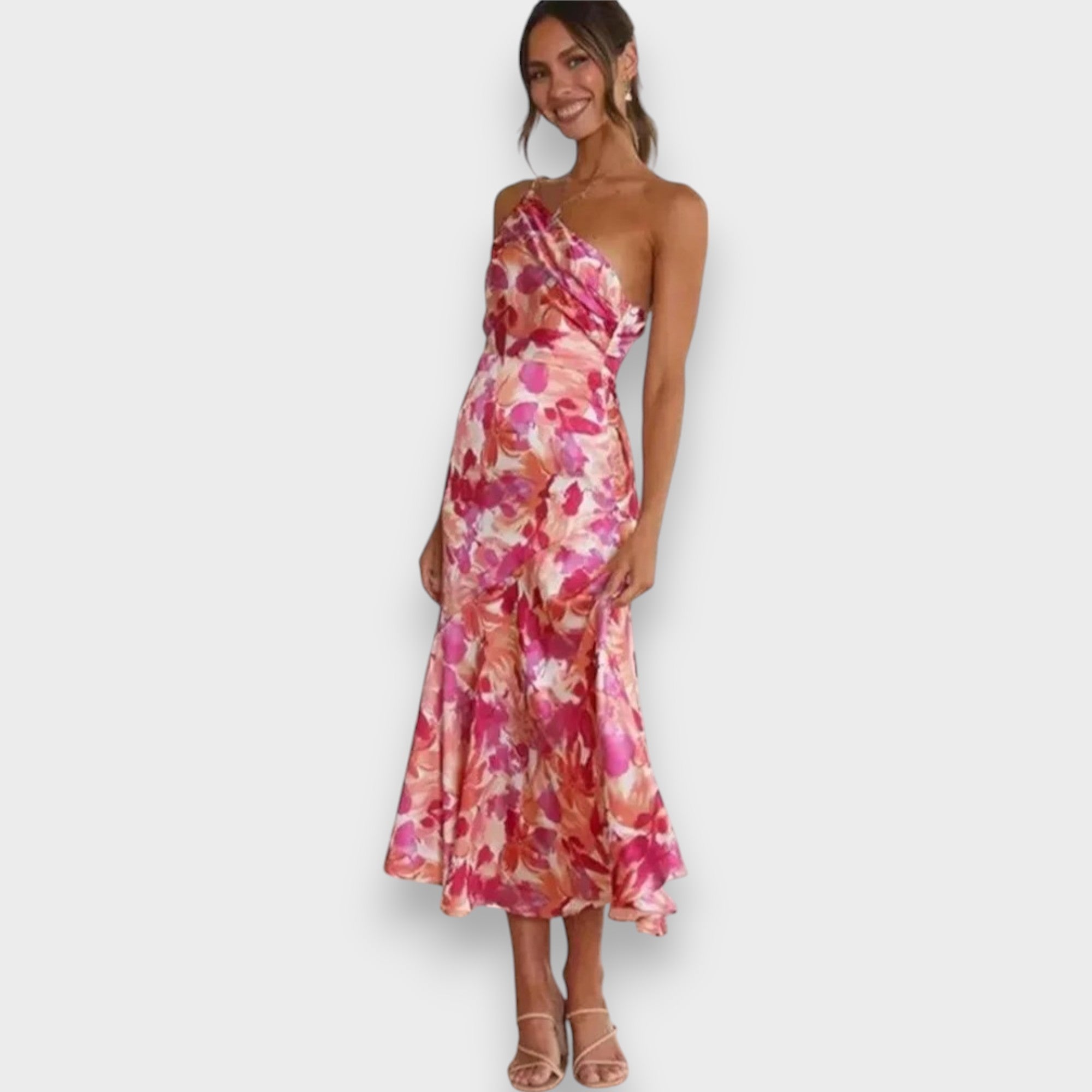Sienna - Asymmetrical Floral Maxi Dress for Women