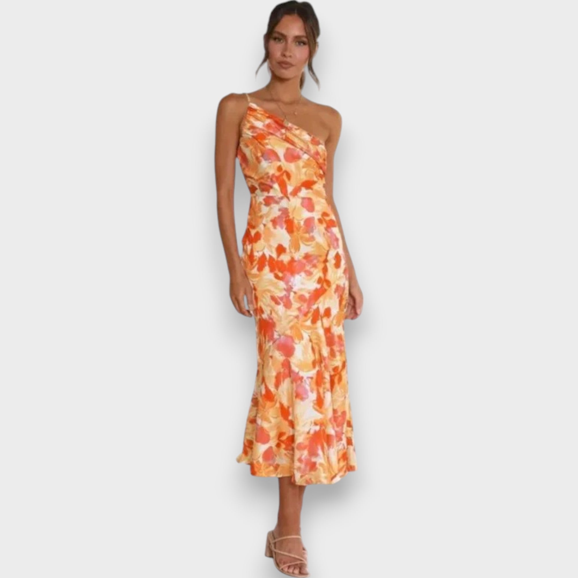 Sienna - Asymmetrical Floral Maxi Dress for Women