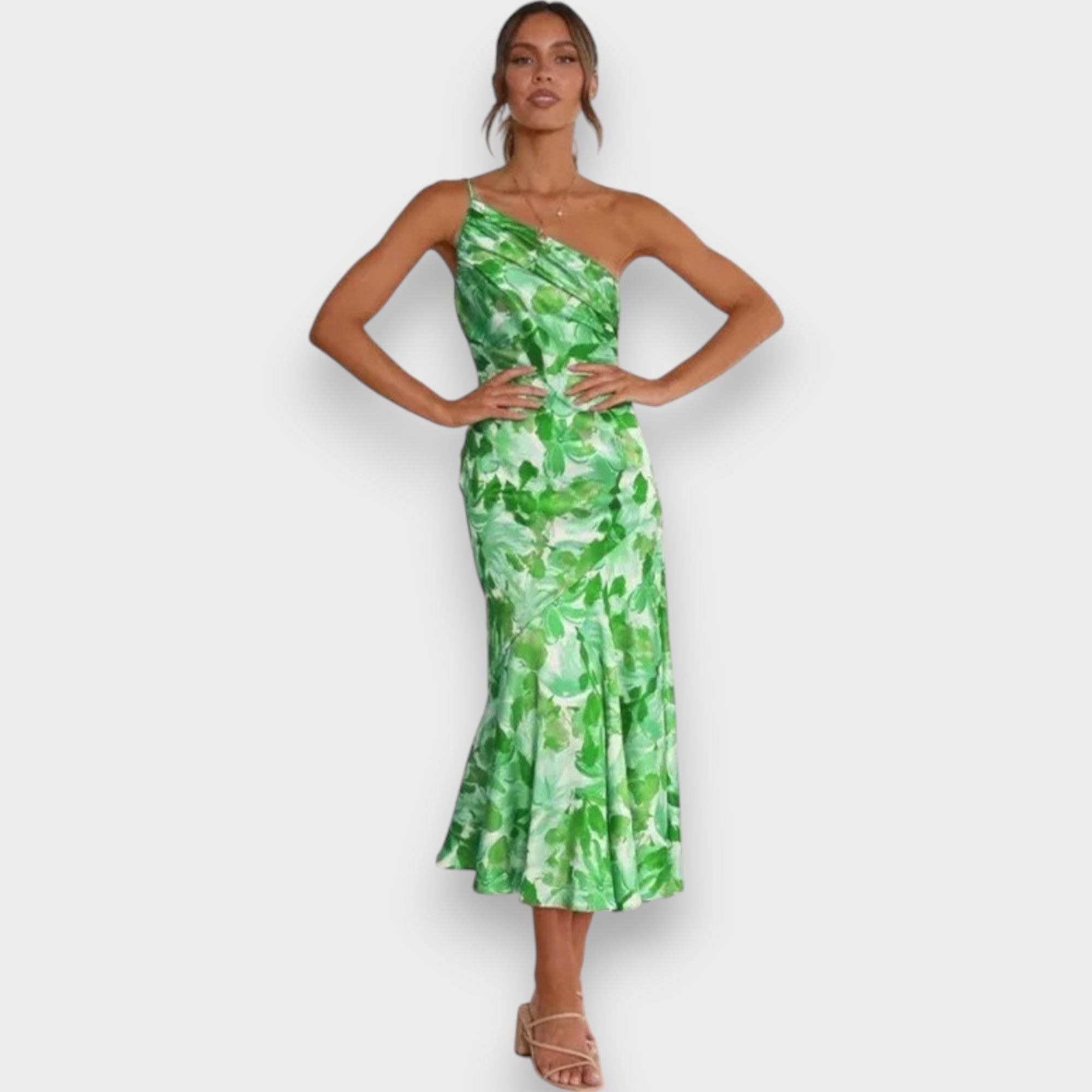 Sienna - Asymmetrical Floral Maxi Dress for Women