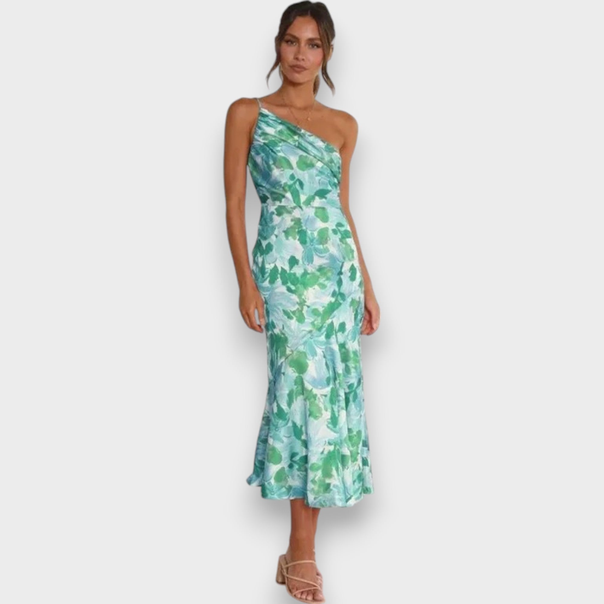 Sienna - Asymmetrical Floral Maxi Dress for Women
