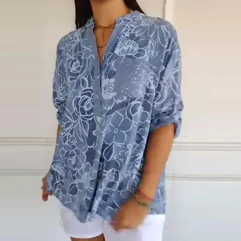 Lotte | Elegant Floral Print Blouse