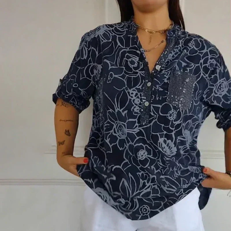 Lotte | Elegant Floral Print Blouse